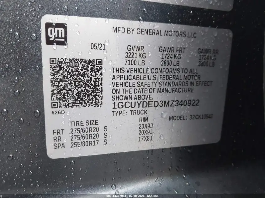 2021 CHEVROLET SILVERADO 1500 4WD  SHORT BED LT