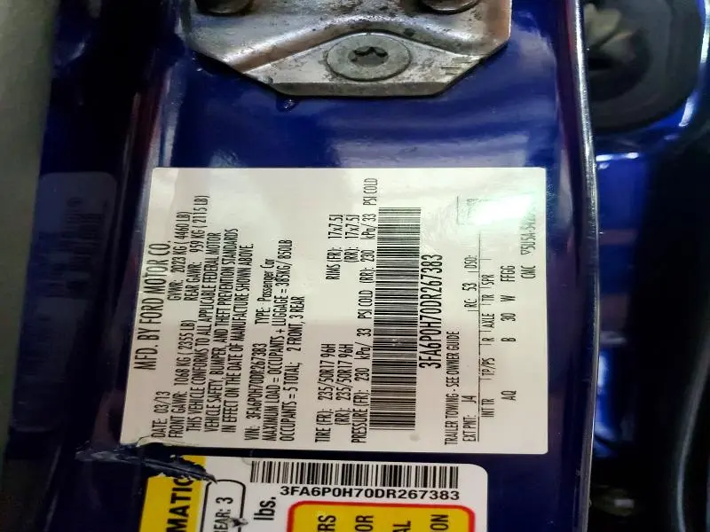 2013 FORD FUSION SE  