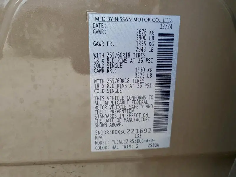 2025 NISSAN PATHFINDER ROCK CREEK  