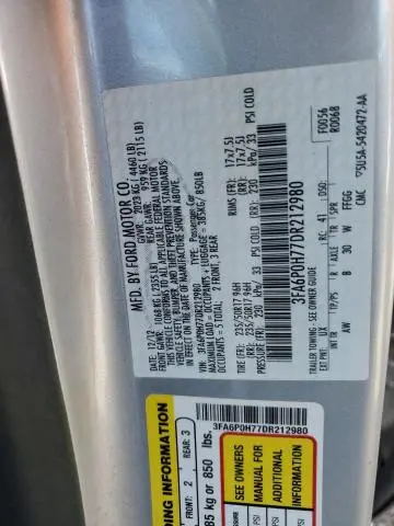 2013 FORD FUSION SE  