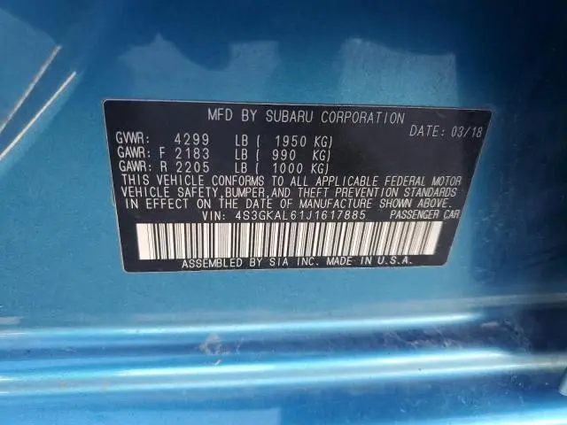 2018 SUBARU IMPREZA SPORT  