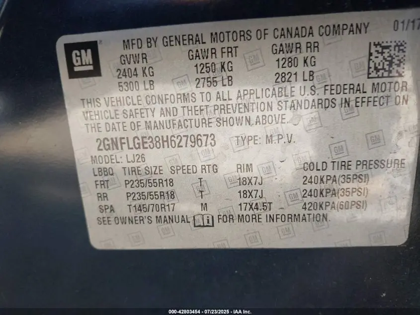 2017 CHEVROLET EQUINOX PREMIER