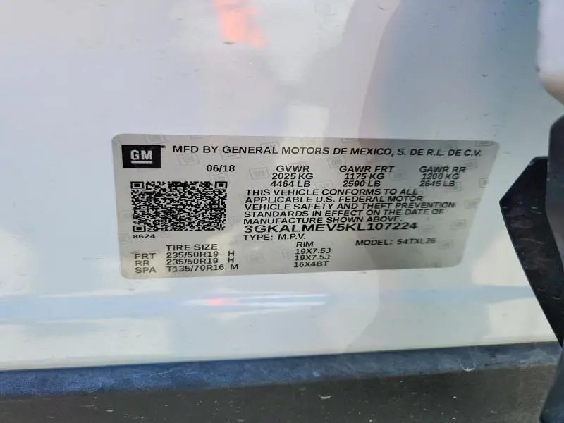 2019 GMC TERRAIN SLE  