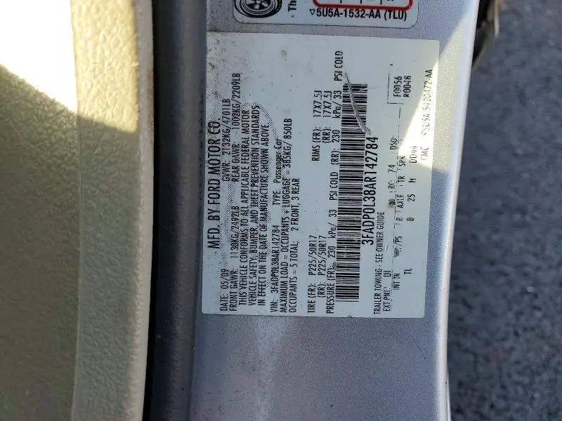 2010 FORD FUSION HYBRID  