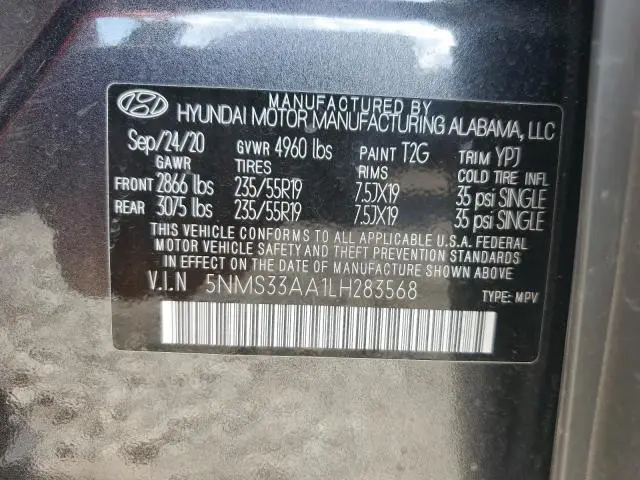 2020 HYUNDAI SANTA FE SEL  