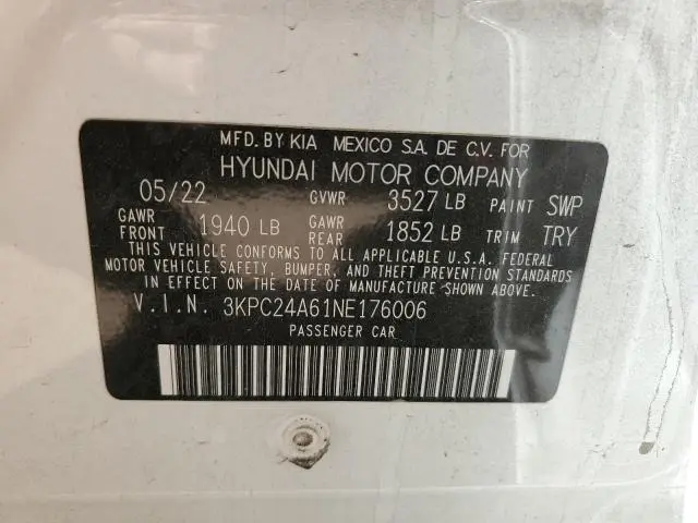 2022 HYUNDAI ACCENT SE  
