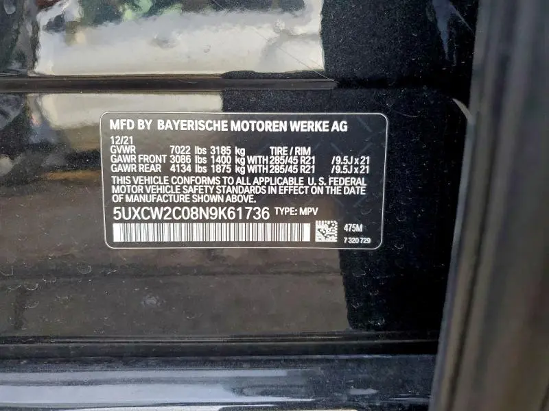 2022 BMW X7 XDRIVE40I  