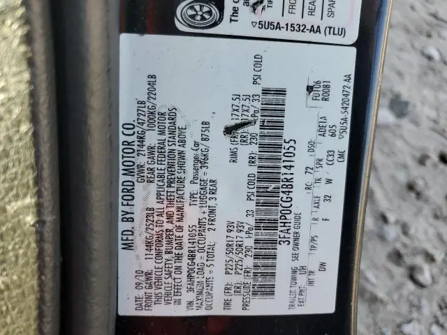 2011 FORD FUSION SEL  