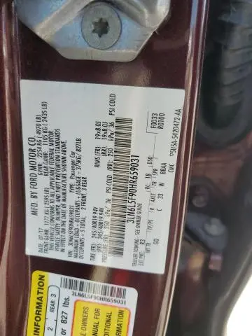2017 LINCOLN MKZ RESERVE  