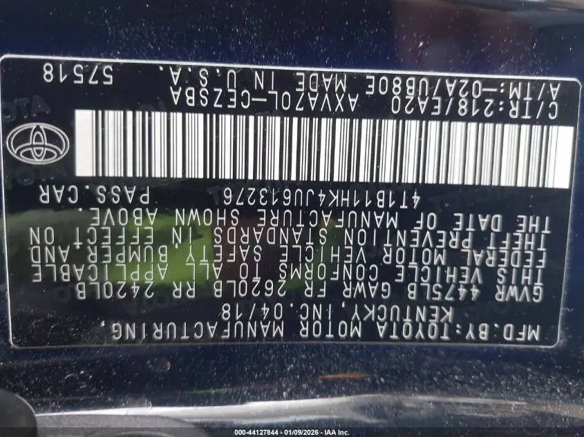 2018 TOYOTA CAMRY SE