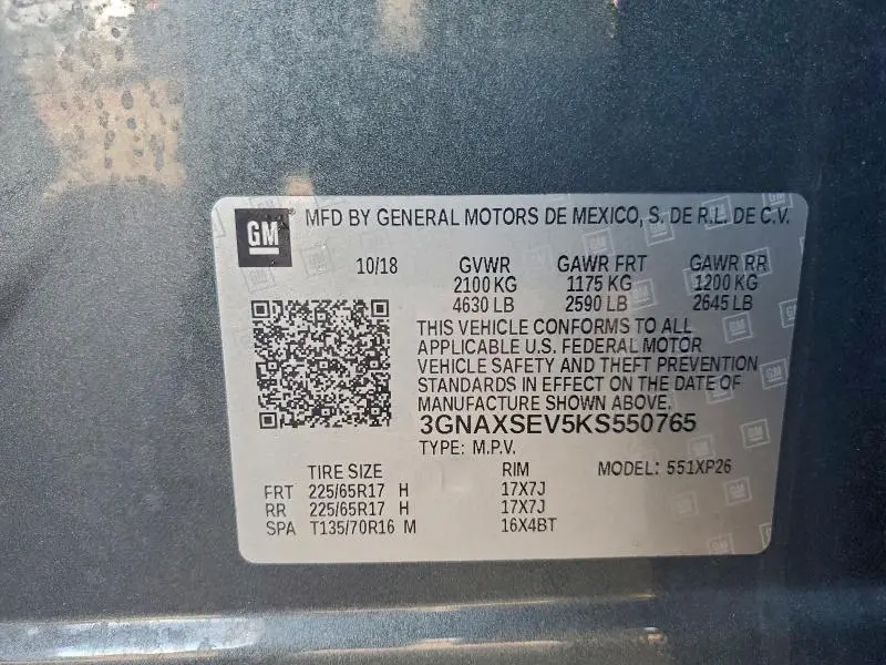 2019 CHEVROLET EQUINOX LS  