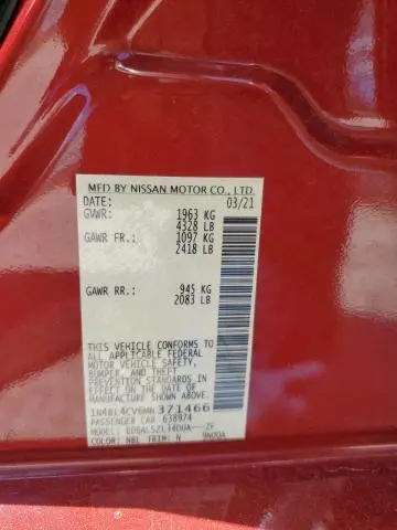 2021 NISSAN ALTIMA SR  