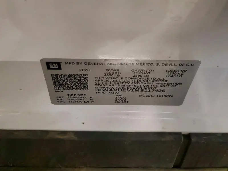 2021 CHEVROLET EQUINOX LT  
