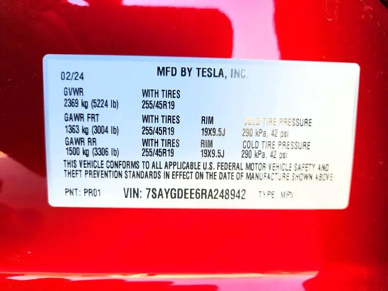 2024 TESLA MODEL Y   