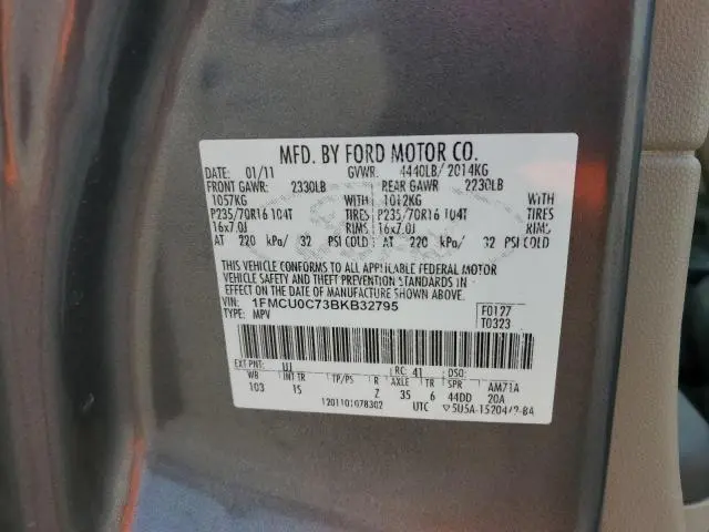 2011 FORD ESCAPE XLS  