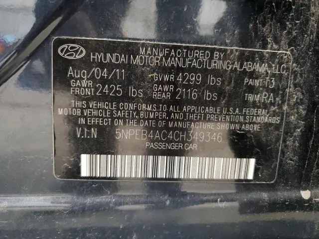 2012 HYUNDAI SONATA GLS  
