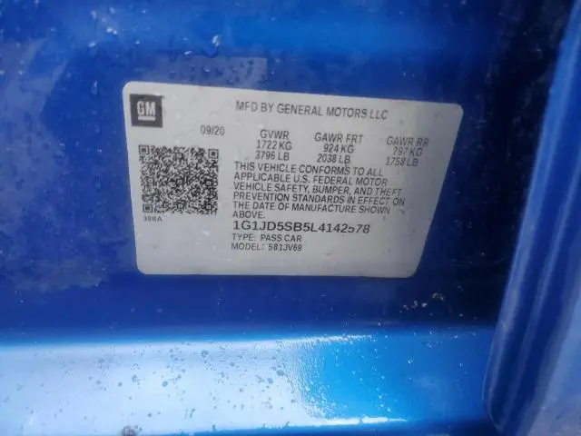 2020 CHEVROLET SONIC LT  