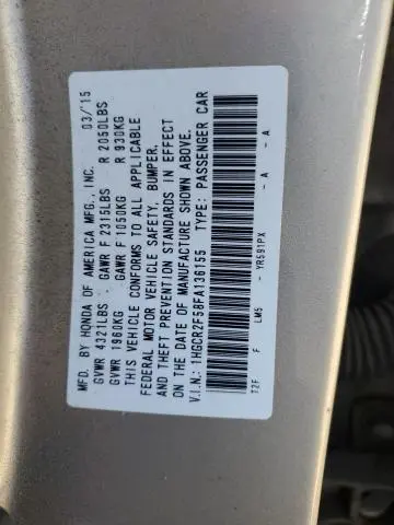 2015 HONDA ACCORD SPORT