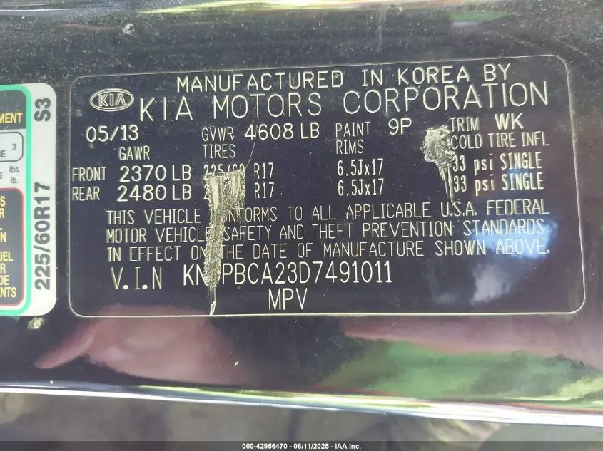 2013 KIA SPORTAGE LX