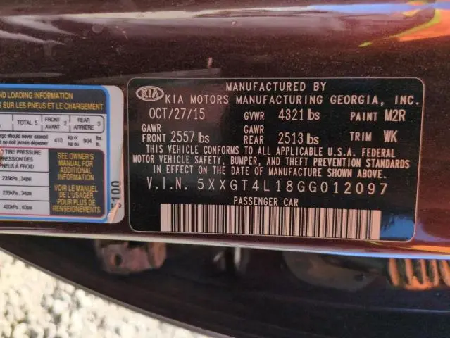 2016 KIA OPTIMA LX  
