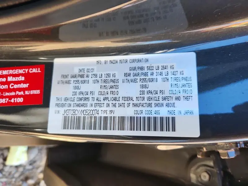 2021 MAZDA CX-9 TOURING  