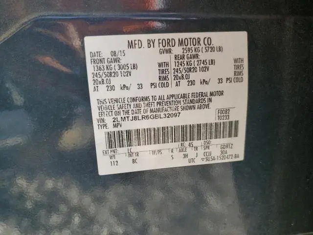 2016 LINCOLN MKX RESERVE