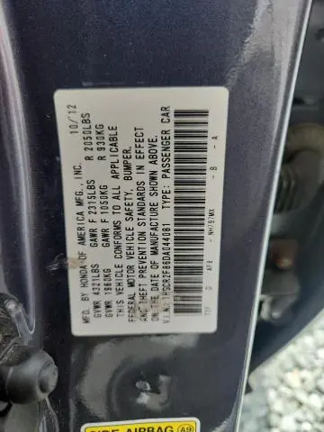 2013 HONDA ACCORD EXL  