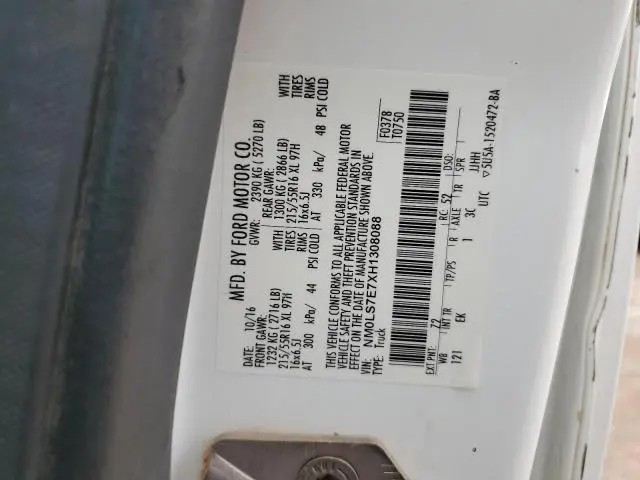 2017 FORD TRANSIT CONNECT XL  