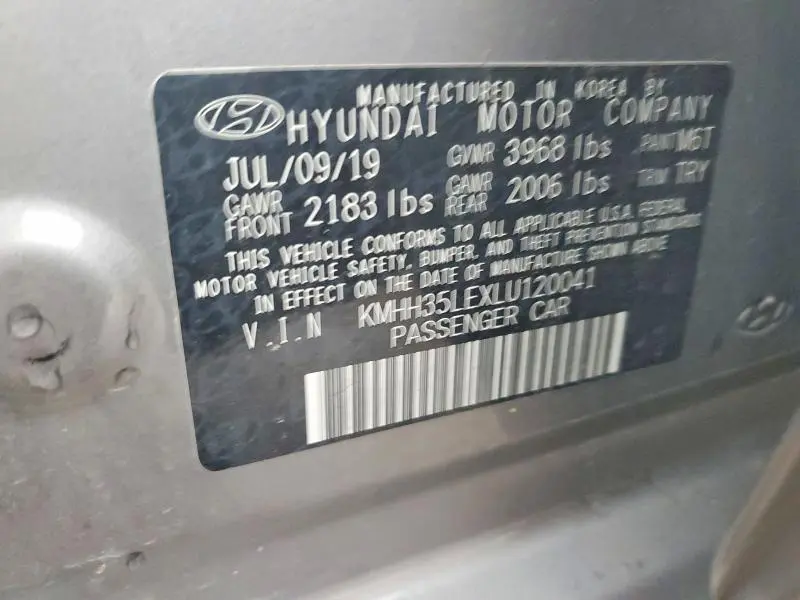 2020 HYUNDAI ELANTRA GT BASE  