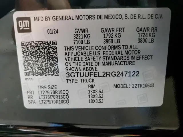 2024 GMC SIERRA K1500 AT4X  