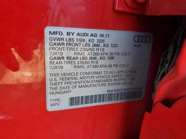 2021 AUDI Q3 PREMIUM PLUS S LINE 45  