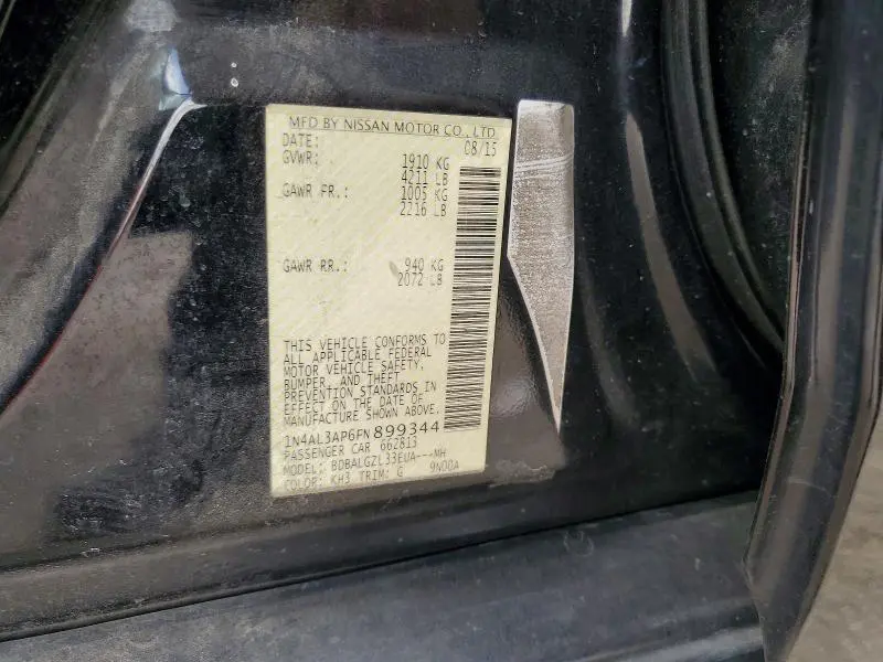 2015 NISSAN ALTIMA 2.5 S  