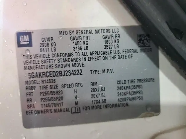 2011 BUICK ENCLAVE CXL