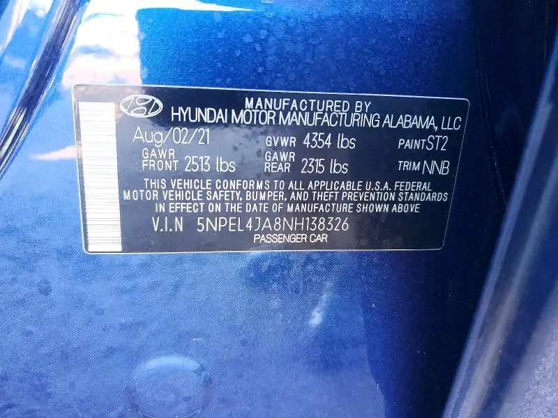 2022 HYUNDAI SONATA SEL  