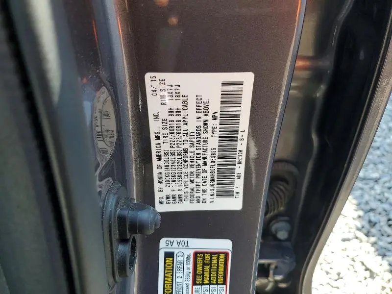 2015 HONDA CR-V TOURING  
