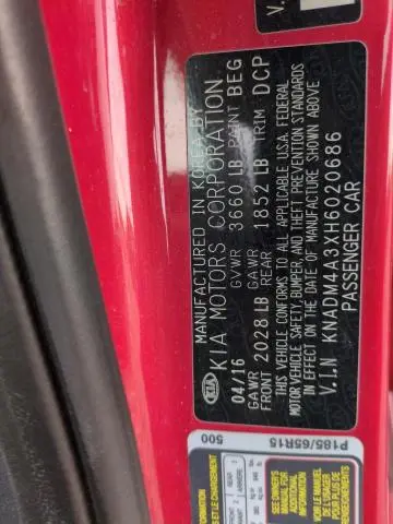 2017 KIA RIO LX  