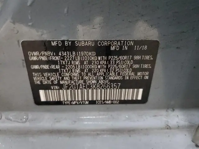 2019 SUBARU CROSSTREK PREMIUM