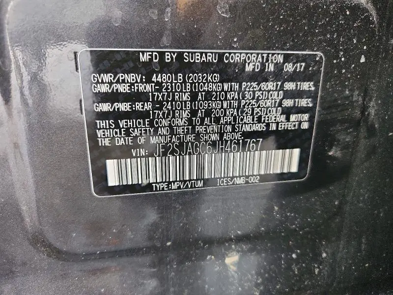 2018 SUBARU FORESTER 2.5I PREMIUM  