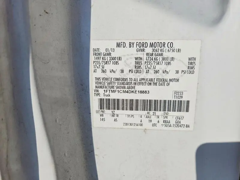 2013 FORD F150   