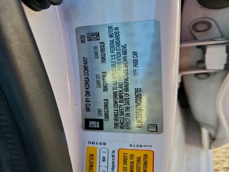 2022 CHEVROLET SPARK 1LT  