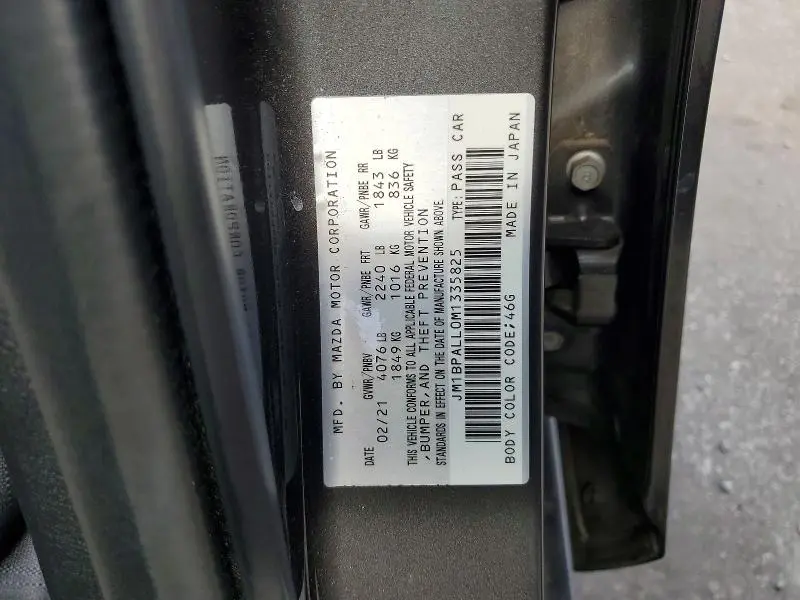 2021 MAZDA 3 PREFERRED  