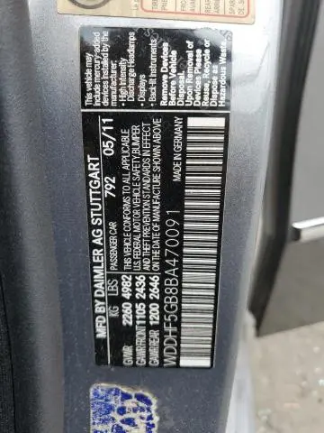 2011 MERCEDES-BENZ E 350  