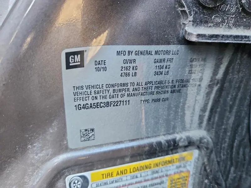 2011 BUICK LACROSSE CX  