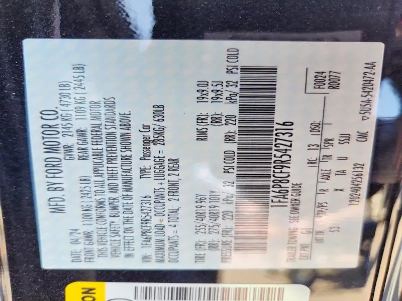 2024 FORD MUSTANG GT  