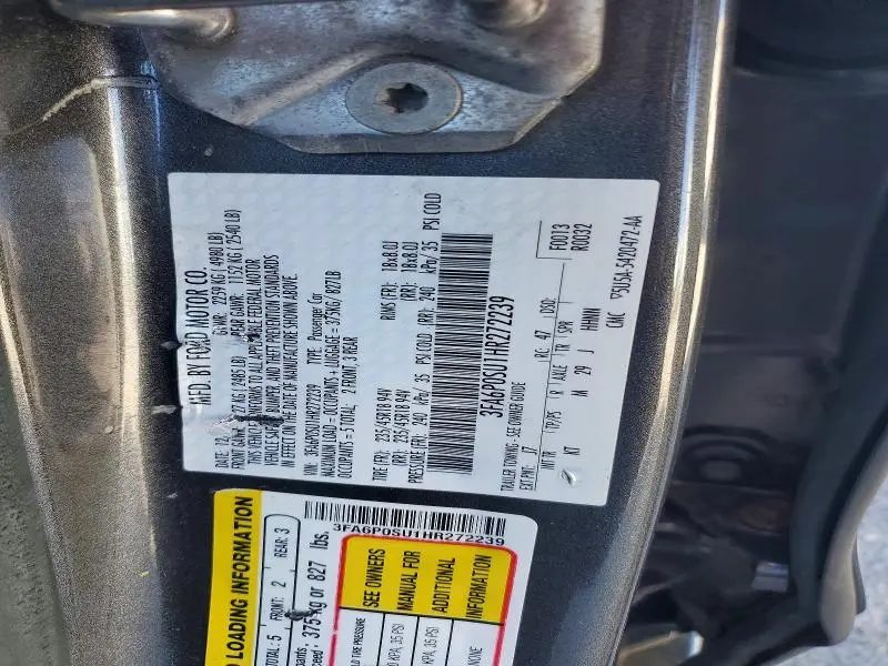2017 FORD FUSION TITANIUM PHEV  