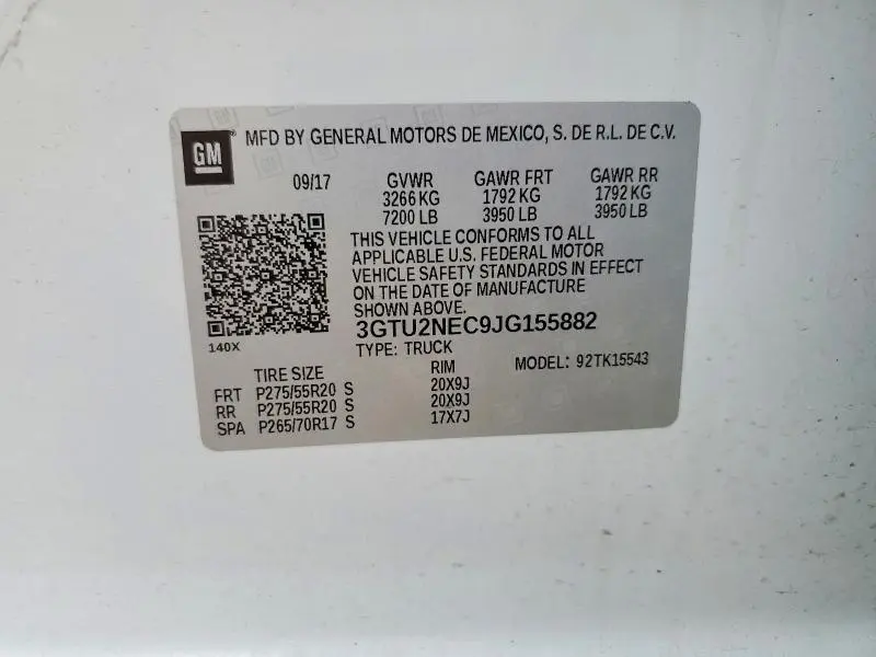 2018 GMC SIERRA K1500 SLT  