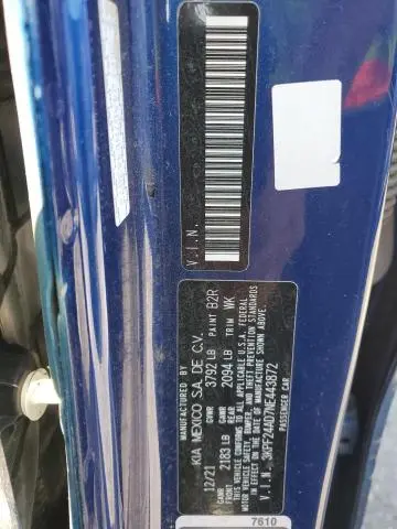 2022 KIA FORTE FE  