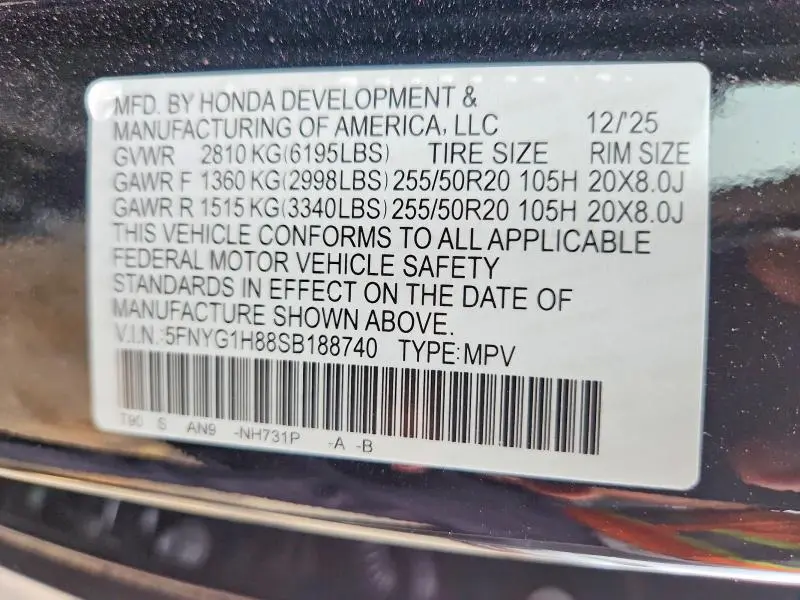 2025 HONDA PILOT ELITE  