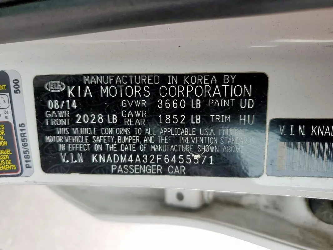 2015 KIA RIO LX