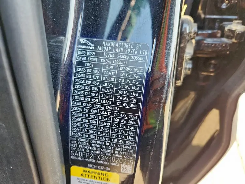 2021 JAGUAR E-PACE SE  